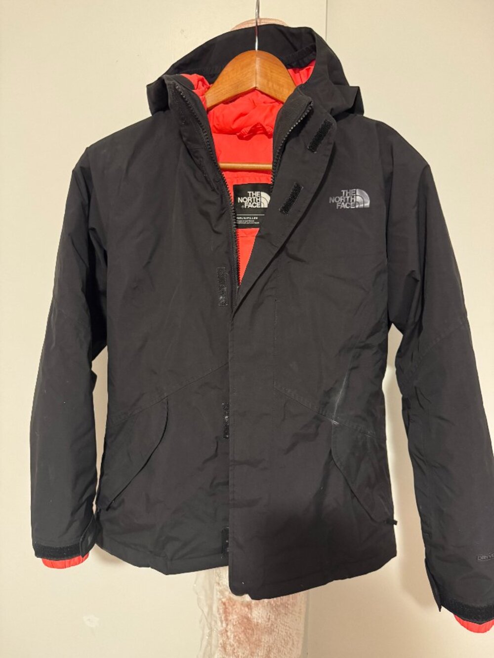 The North Face Girls Kira Triclimate 3-in-1 Winter Ski Jacket LG 14-16 BLK/ORG